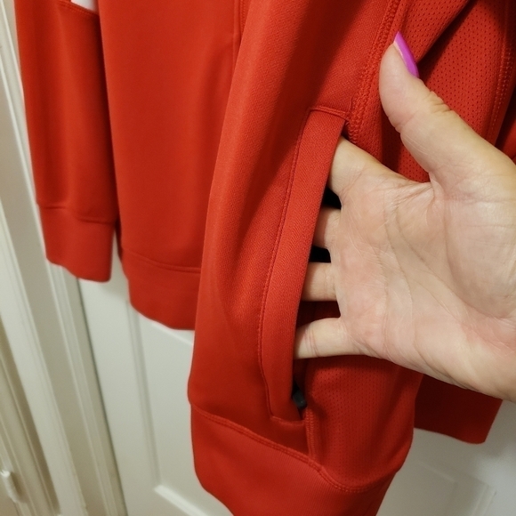 EC Nike Dri-Fit Red & White Full zip jacket size XL athlesiure - Picture 3 of 10